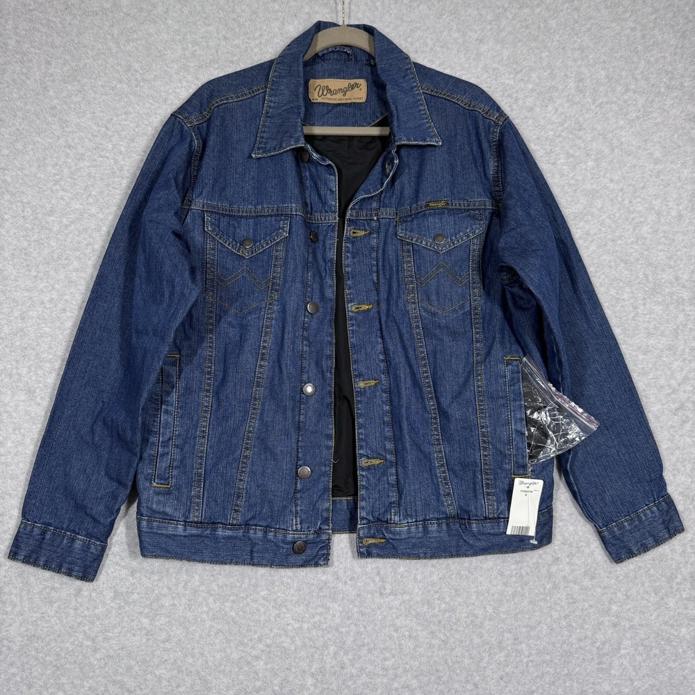 Wrangler Denim Jacket Men Small Concealed Carry Unlined Jean Western Holster NWT